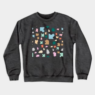 colorful puzzle pieces seamless pattern Crewneck Sweatshirt